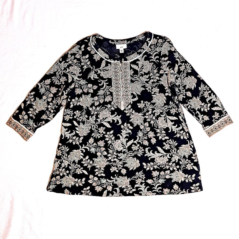 J. Jill Wearever 3/4-Sleeve Tunic Blouse – Women’s Size Small